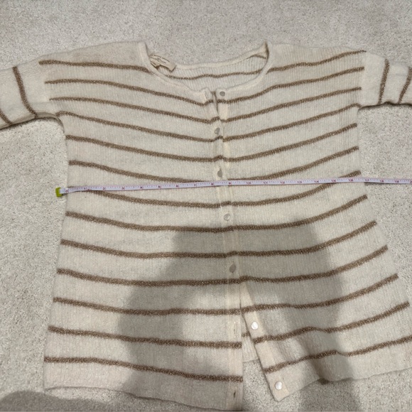 Sezane Gaspard Cardigan in Ecru/Gold - Picture 9 of 10
